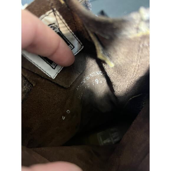 Women’s FRYE distressed Veronica short boot brown leather moto shoes size 6B - Picture 7 of 9